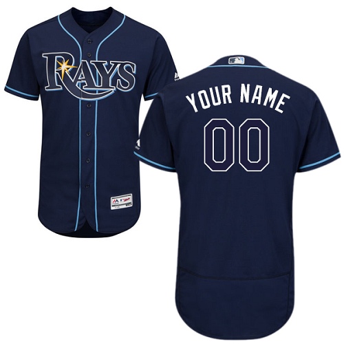 Tampa Bay Rays Navy Men's Customized Flexbase Jersey