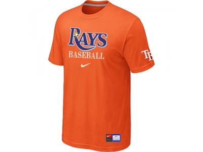 Tampa Bay Rays Orange NEW Short Sleeve Practice T-Shirt
