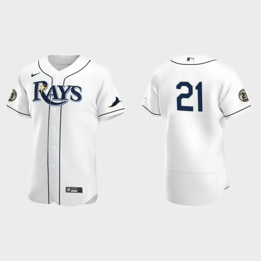 Tampa Bay Rays Roberto Clemente Day Authentic Jersey – White
