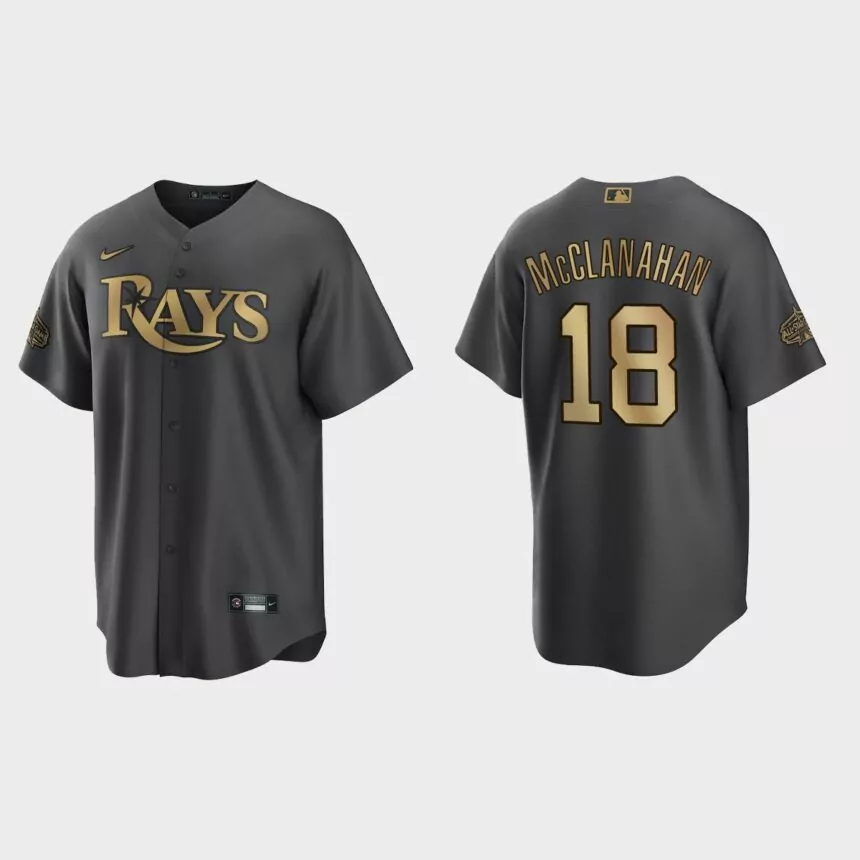Tampa Bay Rays Shane McClanahan 2022 MLB All-Star Game Replica Jersey – Charcoa