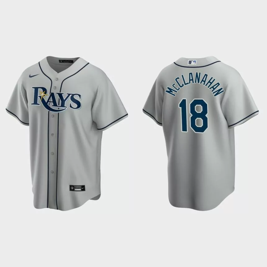 Tampa Bay Rays Shane McClanahan Replica Road Jersey – Gray