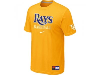 Tampa Bay Rays Yellow NEW Short Sleeve Practice T-Shirt