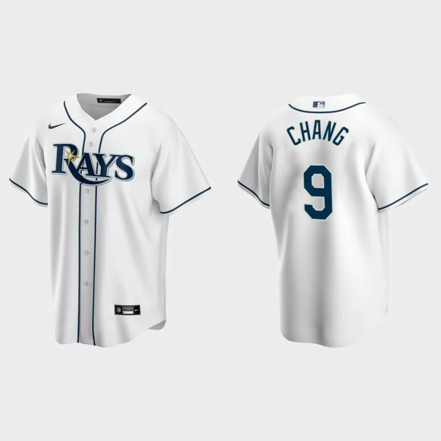 Tampa Bay Rays Yu Chang Replica Home Jersey – White
