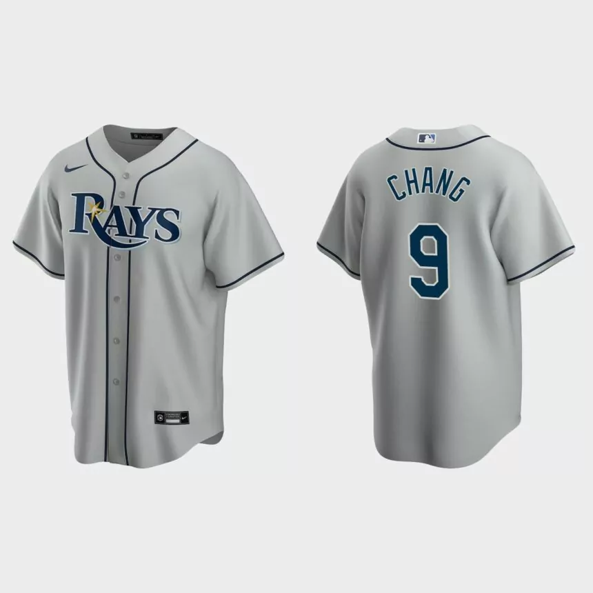 Tampa Bay Rays Yu Chang Replica Road Jersey – Gray