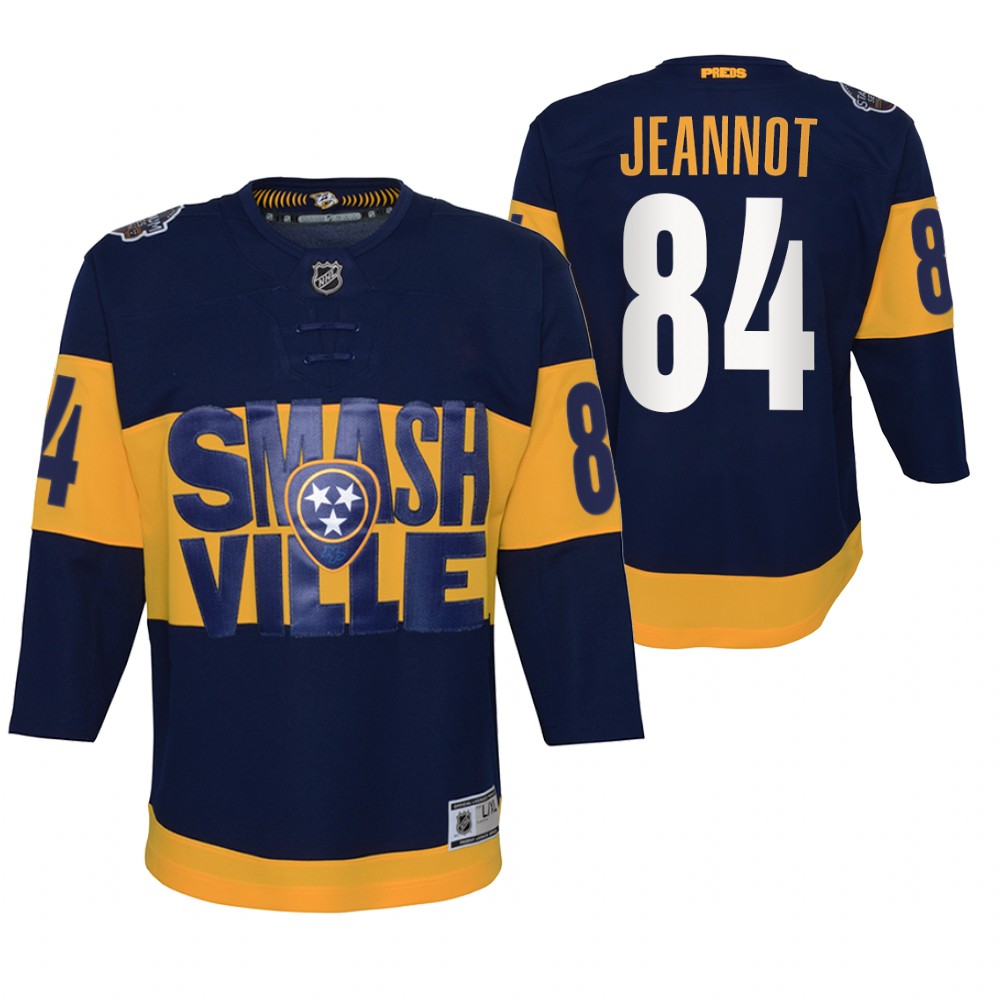 Tanner Jeannot Nashville Predators Navy 2022 Stadium Series Youth Jersey Primegreen Authentic