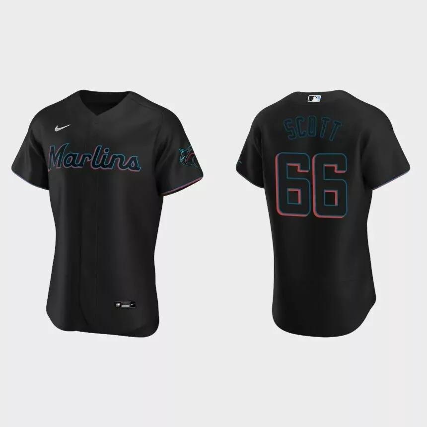 Tanner Scott Miami Marlins Authentic Alternate Jersey – Black