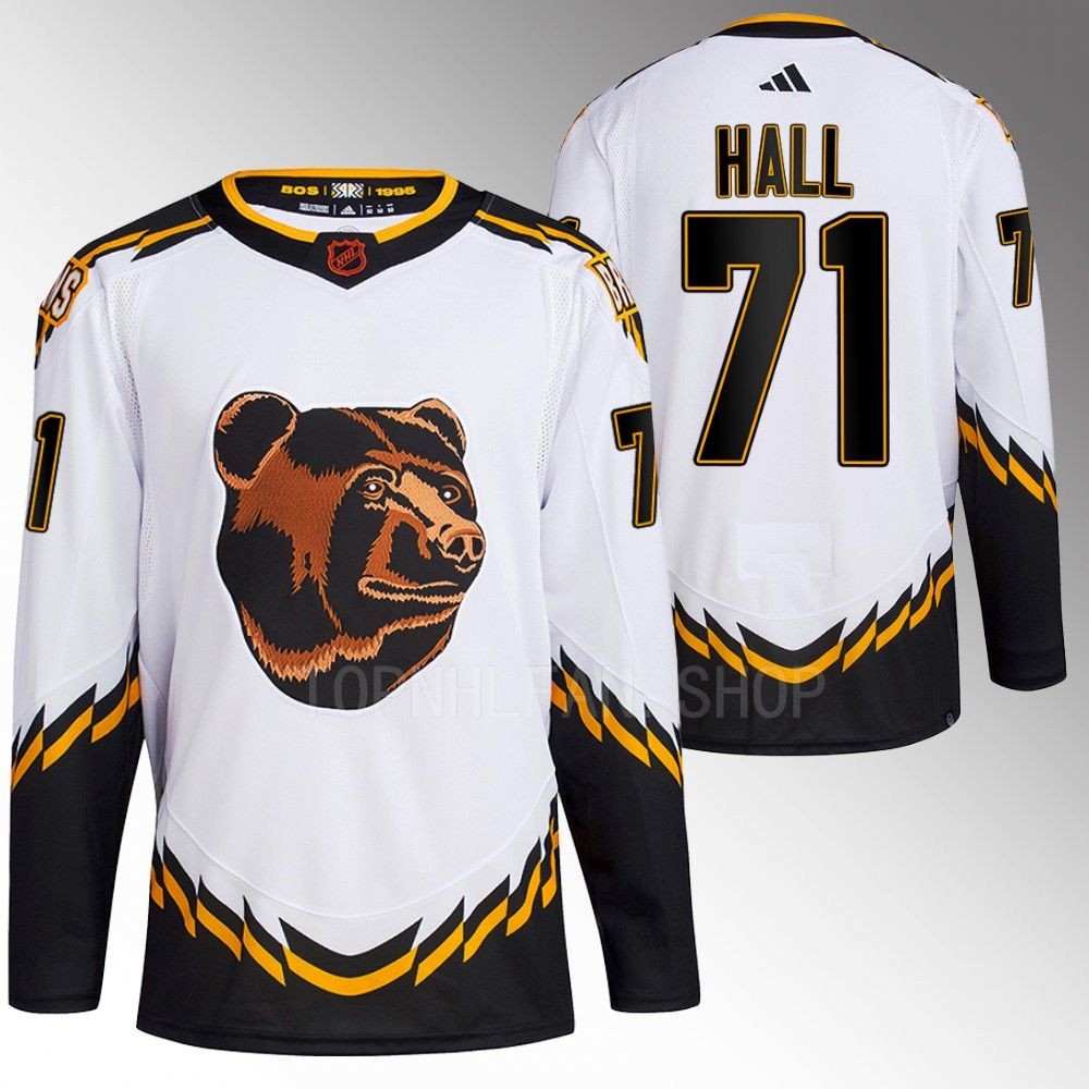 Taylor Hall 2022 Boston Bruins White Reverse Retro 2.0 Authentic Primegreen Jersey Stitched
