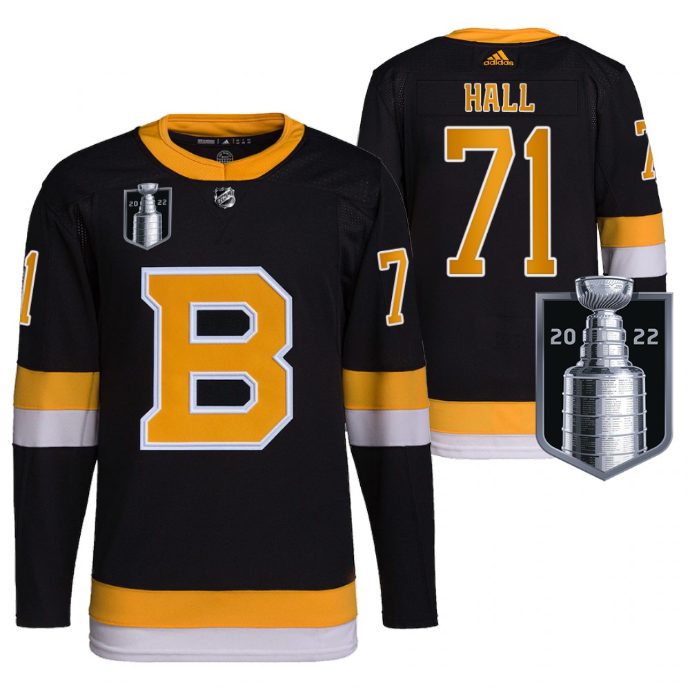 Taylor Hall Boston Bruins Black 2022 Stanley Cup Playoffs Jersey Authentic Pro Stitched