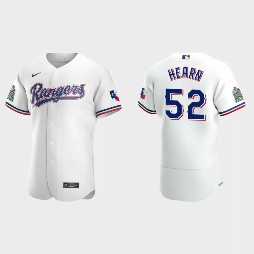 Taylor Hearn Texas Rangers Authentic Home Jersey – White