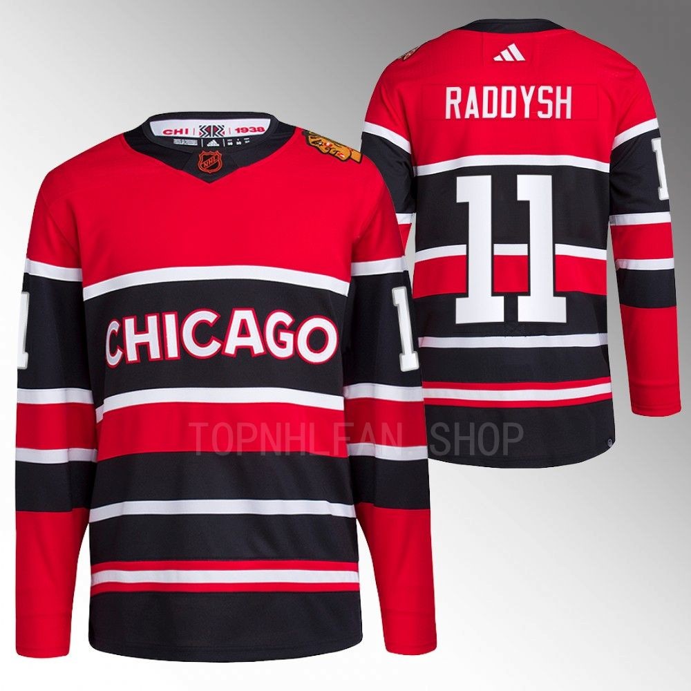 Taylor Raddysh 2022 Chicago Blackhawks Red Reverse Retro 2.0 Authentic Primegreen Jersey