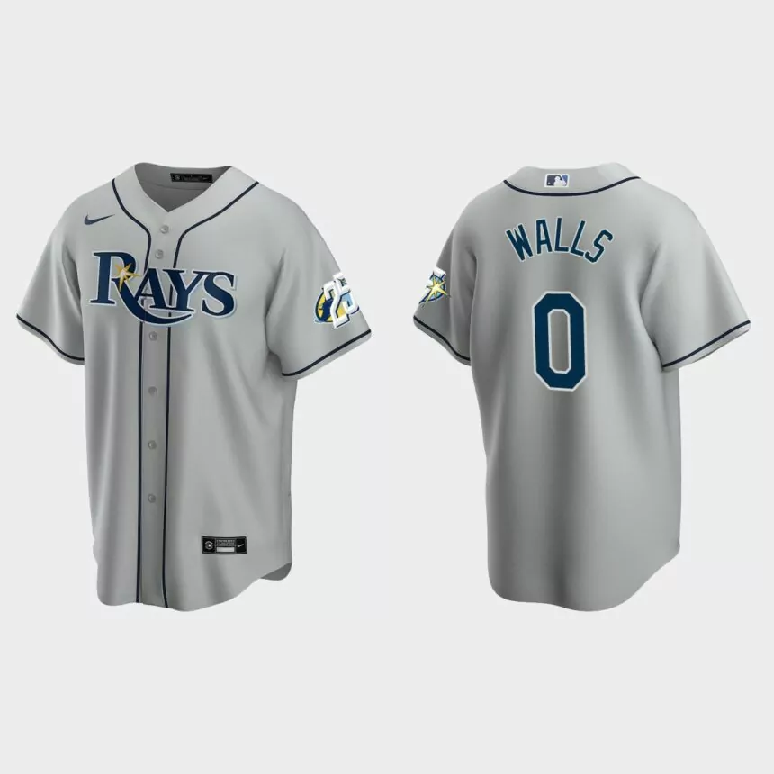 Taylor Walls Tampa Bay Rays 25th Anniversary Replica Jersey – Gray