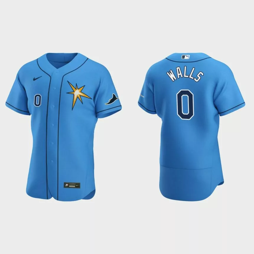 Taylor Walls Tampa Bay Rays Authentic Alternate Jersey – Light Blue