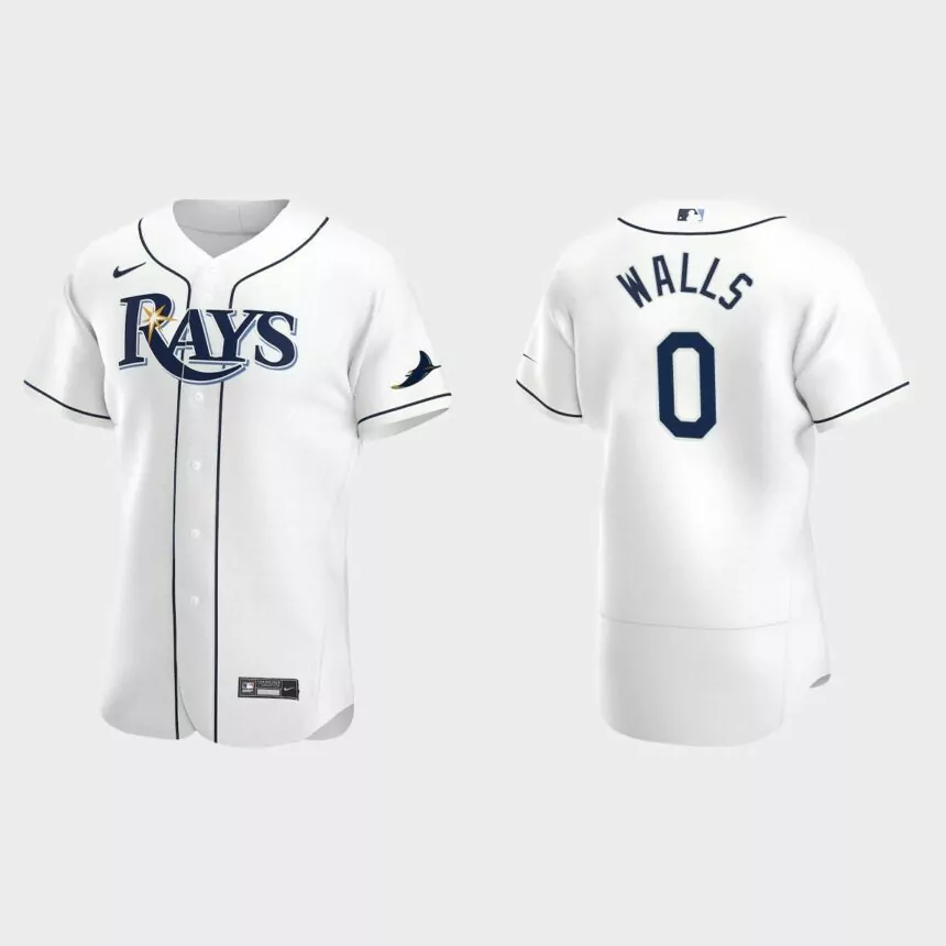 Taylor Walls Tampa Bay Rays Authentic Home Jersey – White