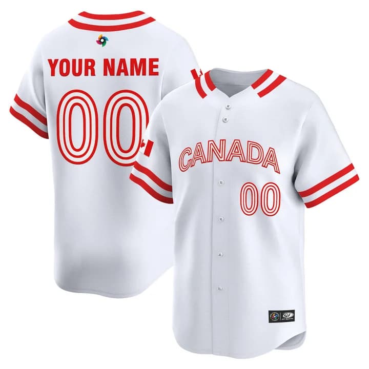 Team Canada World Baseball Classic Vapor Premier Custom Jersey - 2026 Roster (Projected Number) - All   Stitched