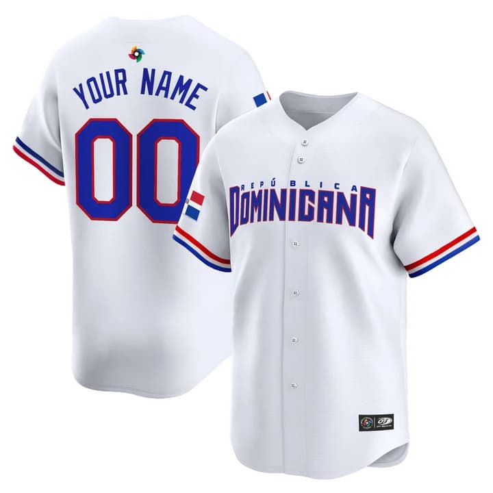 Team Dominican Republic World Baseball Classic Vapor Premier Custom Jersey - 2026 Roster -  All Stitched