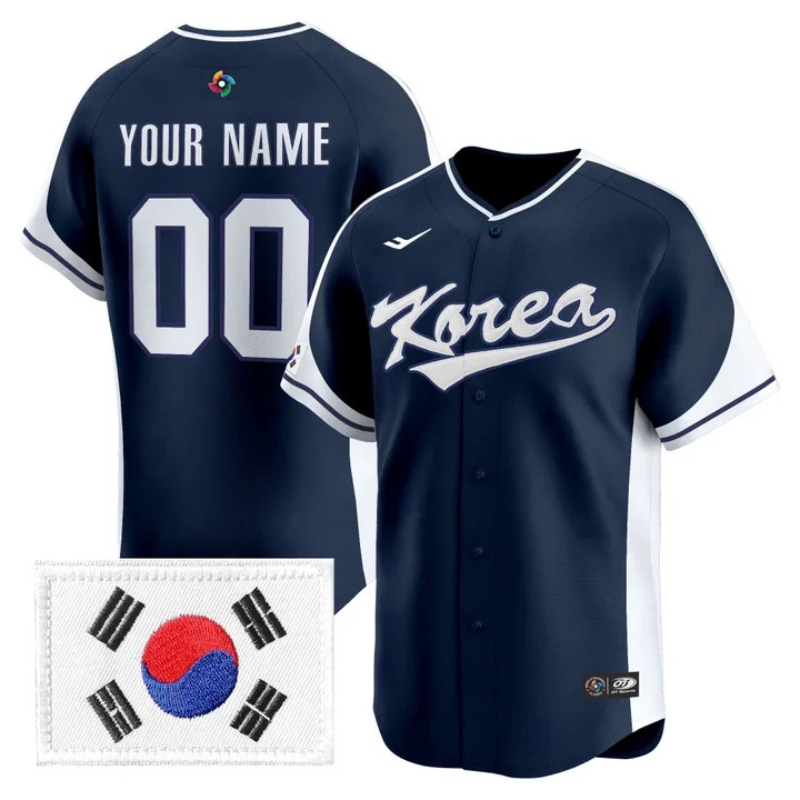 Team Korea 2026 World Baseball Classic Vapor Premier Custom Jersey -  All Stitched