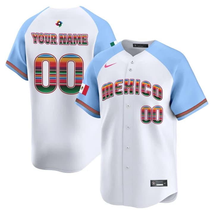 Team Mexico World Baseball Classic  Serape Edition  Vapor Premier Custom Jersey - 2026 Roster -   All Stitched