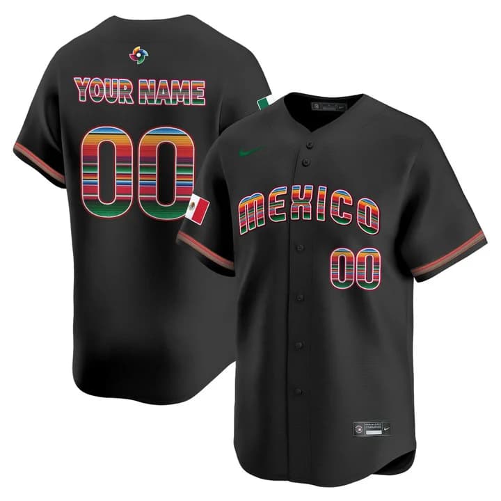 Team Mexico World Baseball Classic  Serape Edition  Vapor Premier Custom Jersey - 2026 Roster - All  Stitched