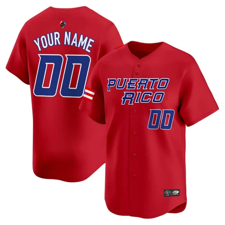 Team Puerto Rico World Baseball Classic Vapor Premier Custom Jersey - 2026 Roster   - All Stitched