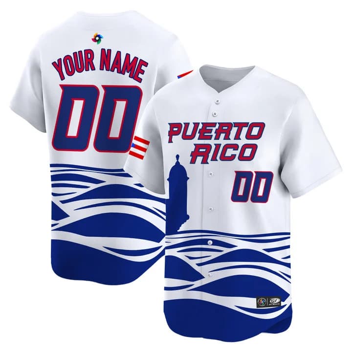 Team Puerto Rico World Baseball Classic Vapor Premier Custom Jersey - 2026 Roster -  All Stitched