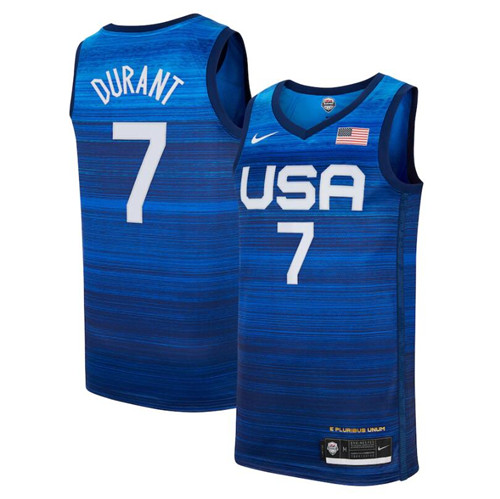 Team USA 7 Durant Navy 2021 Olympics Basketball Swingman Jersey