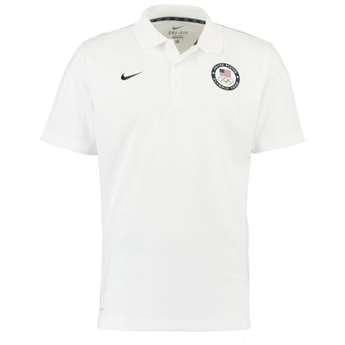 Team USA Nike Varsity Dri-FIT Polo White