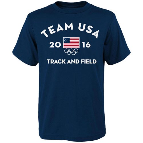 Team USA Track and Field NGB Very Official National Governing Body T-Shirt Navy