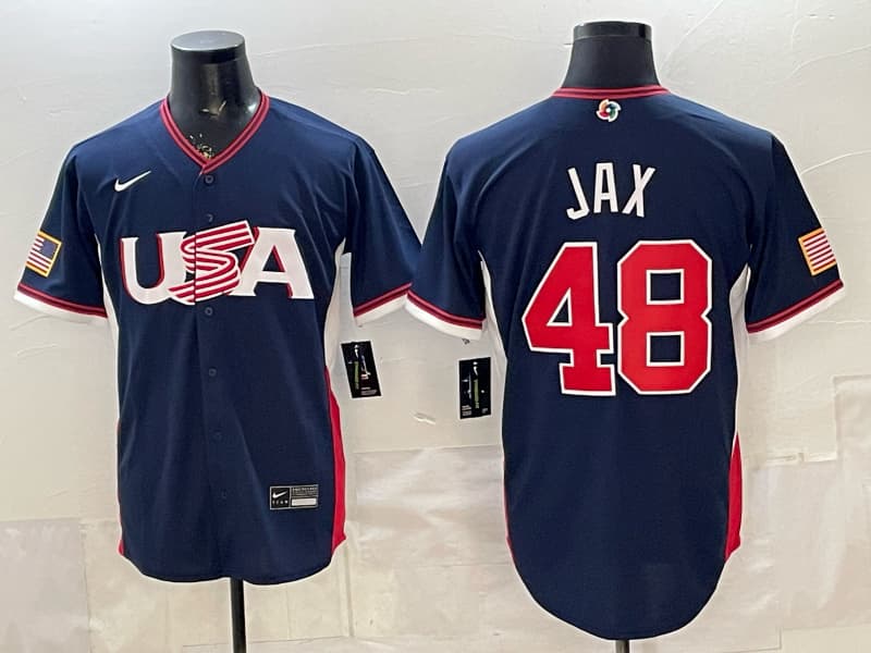 Team USA World Baseball Classic Vapor Premier Jersey 48 JAX