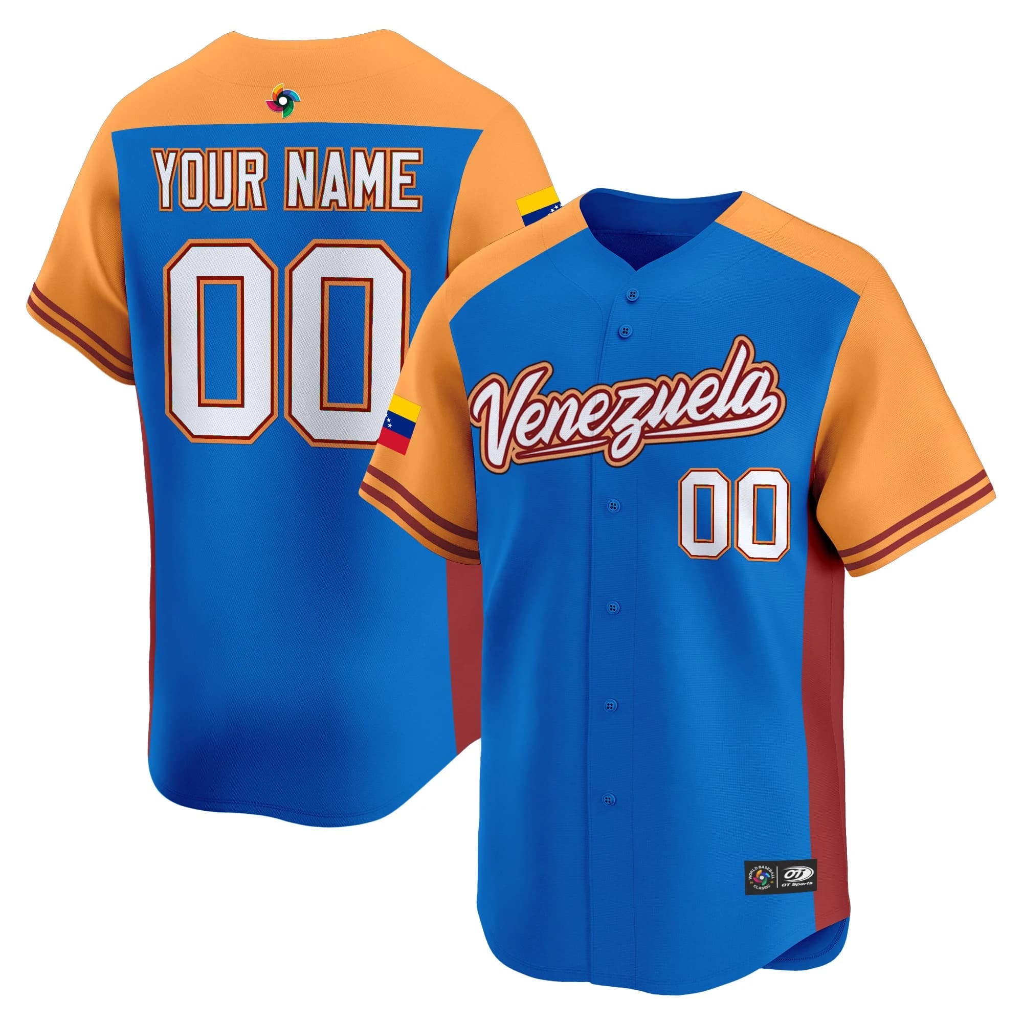 Team Venezuela World Baseball Classic Vapor Premier Custom Jersey - 2026 Roster -  All Stitched