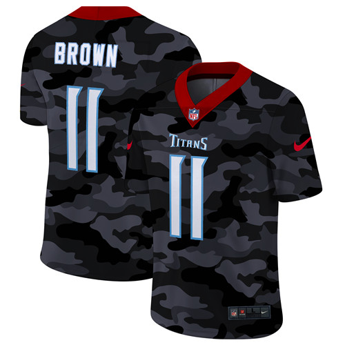 Tennessee Titans #11 A.J. Brown Men's Nike 2020 Black CAMO Vapor Untouchable Limited Stitched NFL Jersey