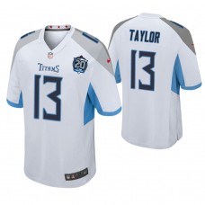 Tennessee Titans #13 Taywan Taylor White 20th Anniversary Game Jersey