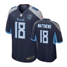 Tennessee Titans #18 Rishard Matthews 20th Anniversary Game Navy Jersey