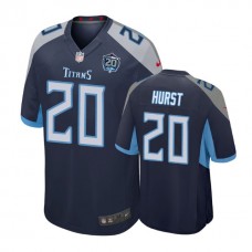 Tennessee Titans #20 Demontre Hurst 20th Anniversary Game Navy Jersey