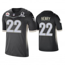 Tennessee Titans #22 Derrick Henry 2021 AFC Pro Bowl Game Anthracite Jersey