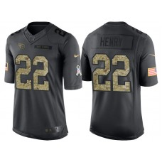 Tennessee Titans #22 Derrick Henry Camo Anthracite 2016 Salute to Service Limited Jersey