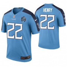 Tennessee Titans #22 Derrick Henry Light Blue 20th Anniversary Color Rush Legend Jersey