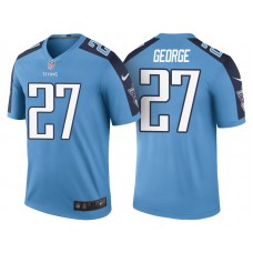 Tennessee Titans #27 Eddie George Light Blue Color Rush Legend Jersey