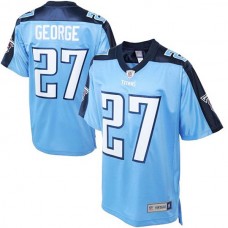 Tennessee Titans #27 Eddie George Pro Line Blue Retired Player Jersey