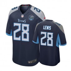 Tennessee Titans #28 Kendrick Lewis 20th Anniversary Game Navy Jersey