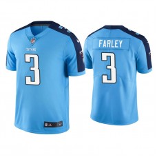 Tennessee Titans #3 Caleb Farley Light Blue 2021 NFL Draft Vapor Limited Jersey