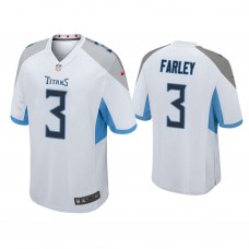 Tennessee Titans #3 Caleb Farley White 2021 NFL Draft Game Jersey