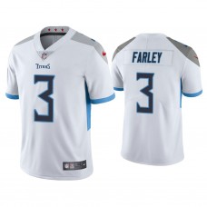 Tennessee Titans #3 Caleb Farley White 2021 NFL Draft Vapor Limited Jersey
