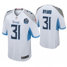 Tennessee Titans #31 Kevin Byard White 20th Anniversary Game Jersey