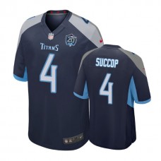 Tennessee Titans #4 Ryan Succop 20th Anniversary Game Navy Jersey