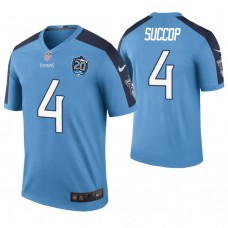 Tennessee Titans #4 Ryan Succop Light Blue 20th Anniversary Color Rush Legend Jersey