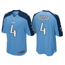 Tennessee Titans #4 Ryan Succop Light Blue Game Jersey