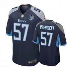 Tennessee Titans #57 Gimel President 20th Anniversary Game Navy Jersey