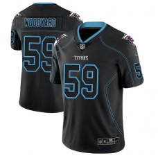 Tennessee Titans #59 Wesley Woodyard 2018 Lights Out Color Rush Limited Black Jersey