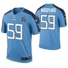 Tennessee Titans #59 Wesley Woodyard Light Blue 20th Anniversary Color Rush Legend Jersey