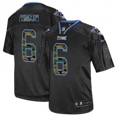 Tennessee Titans #6 Brett Kern Game Black Camo Jersey